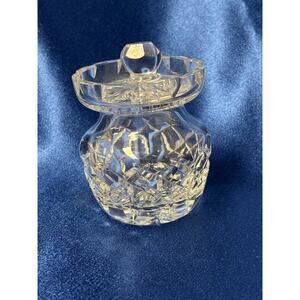 Waterford Crystal Iveagh Honey Jar with Lid, Hand Cut Irish Lead Crystal jar